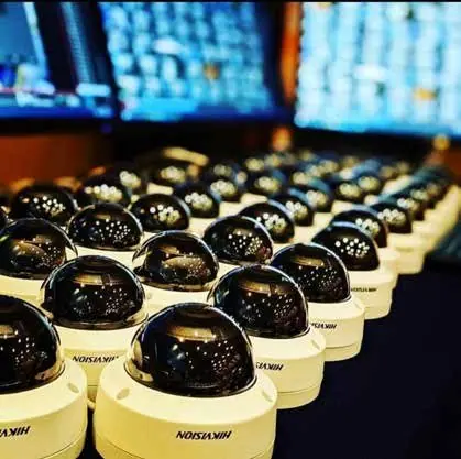Dome CCTV cameras ready for installation