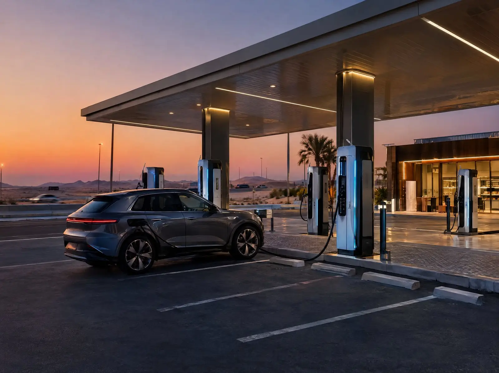 DC fast charging station for electric cars